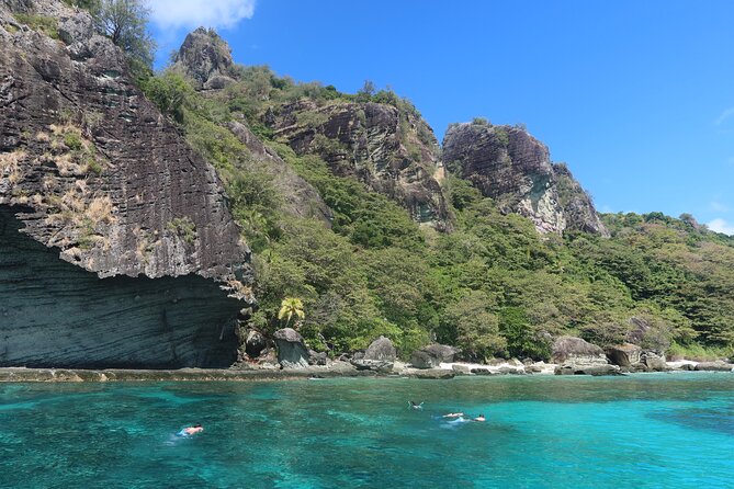 Cruisin Fiji: Authentic Fijian Day Cruise – Best Day in Fiji - Monu Cove: volcanic rock and another swim