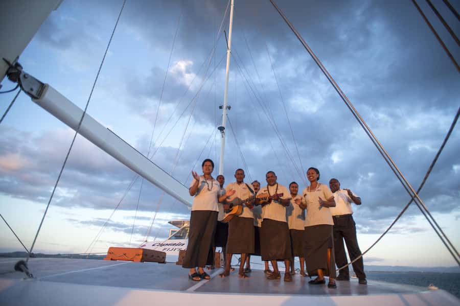 Fiji: Captain Cook Cruises Sunset Dinner Cruise with Lobster - The sunset route and island views