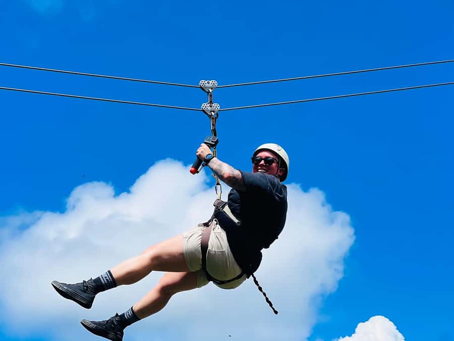 Fiji: Zipline Adventure and Cave Exploration - Ocean views from the treetops