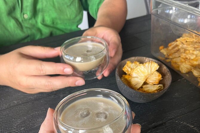Kava Factory Tour and Flavored Kava Tasting Experience - The tasting: traditional kava, pineapple, mango, and chai