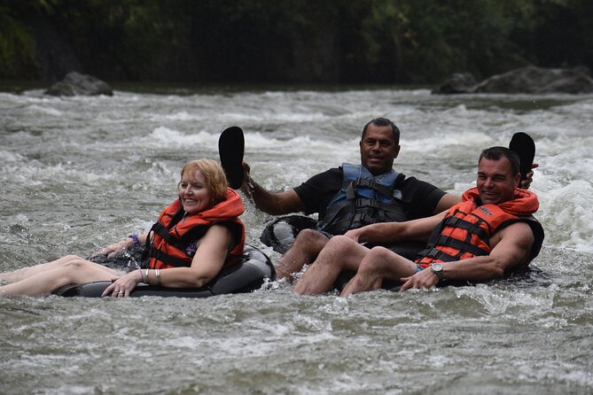 River Tubing Fiji / Suva Shore Excursion Cruise Ship Passengers - Riding Upriver on the Navua
